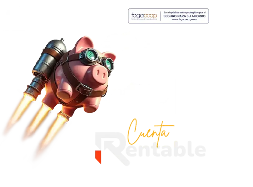  Publicidad que enlaza a Cuenta Rentable de Cooprofesores destacando rentabilidad y tasas
