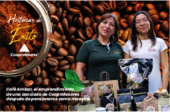 Café Ambar: el emprendimiento deasociada a Cooprofesores después de pensionarse como maestra