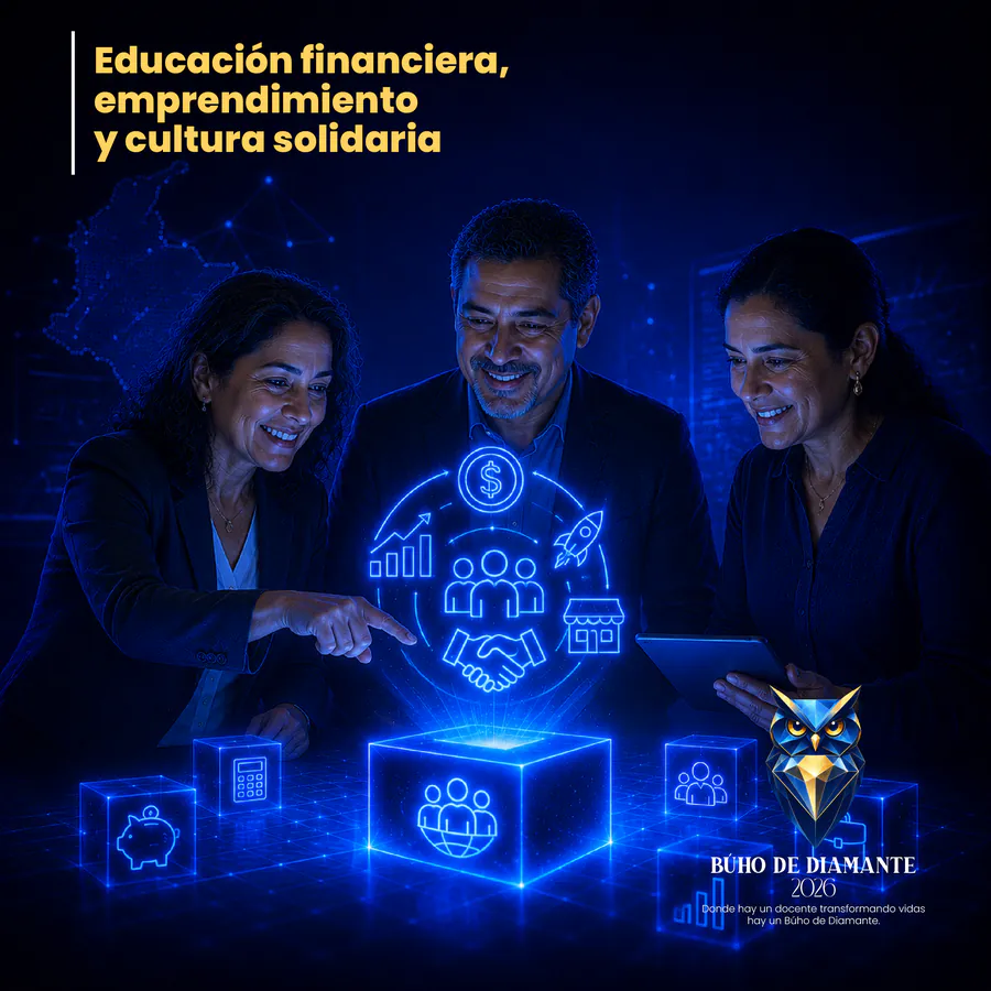 Pieza de campaña del eje temático Educación financiera, emprendimiento y cultura solidaria