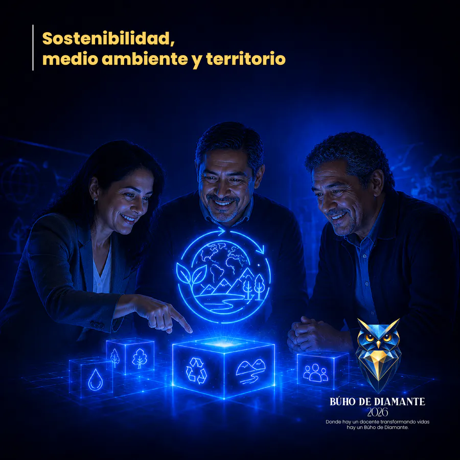 Pieza de campaña del eje temático Sostenibilidad, medio ambiente y territorio