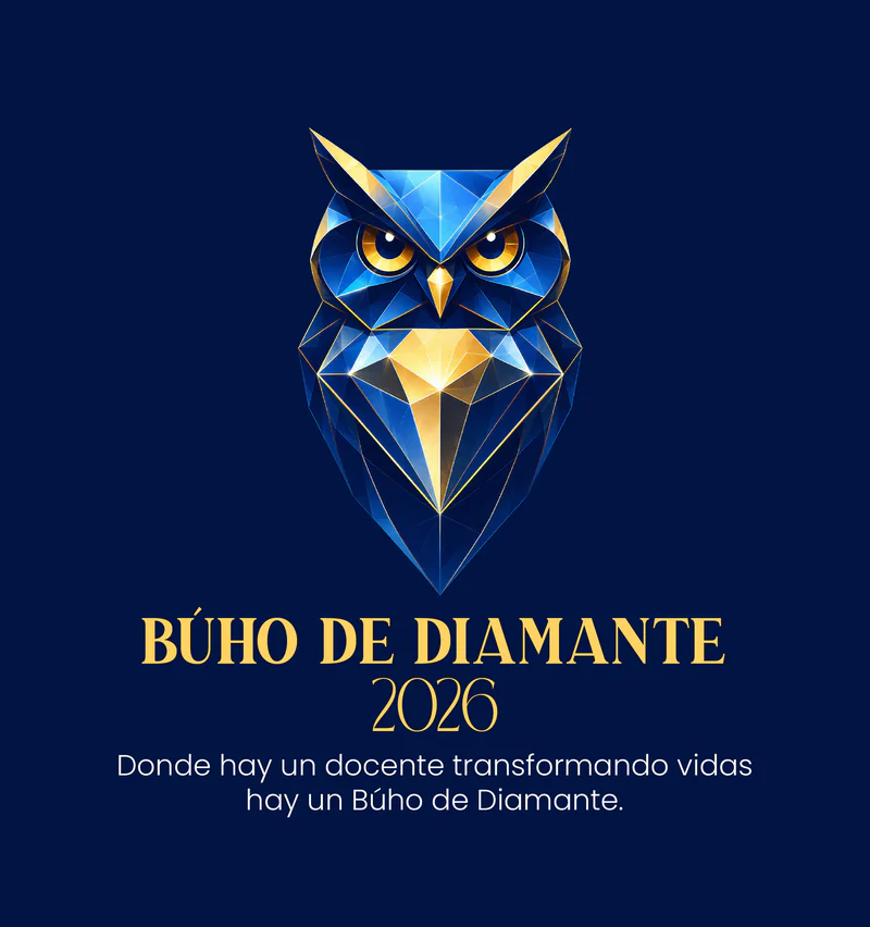 Logo oficial Búho de Diamante 2026 — Donde hay un docente transformando vidas, hay un Búho de Diamante