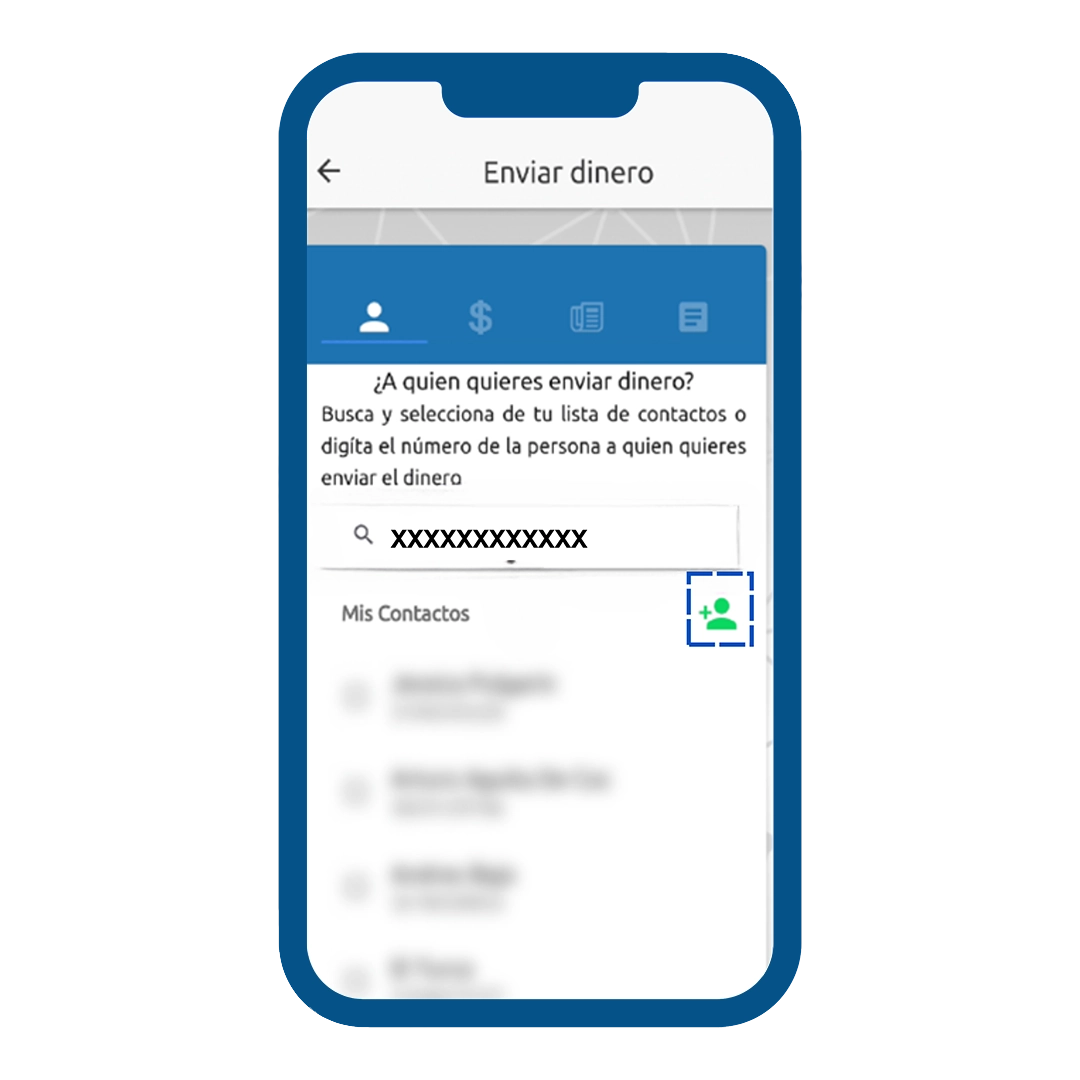 Botón de registro para contacto nuevo