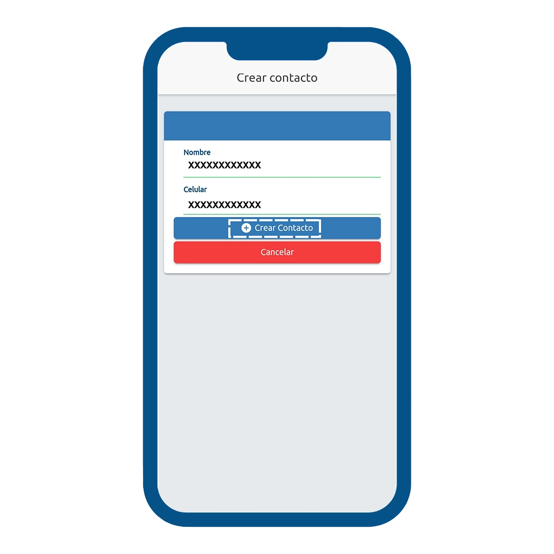 Información personal de registro del contacto
