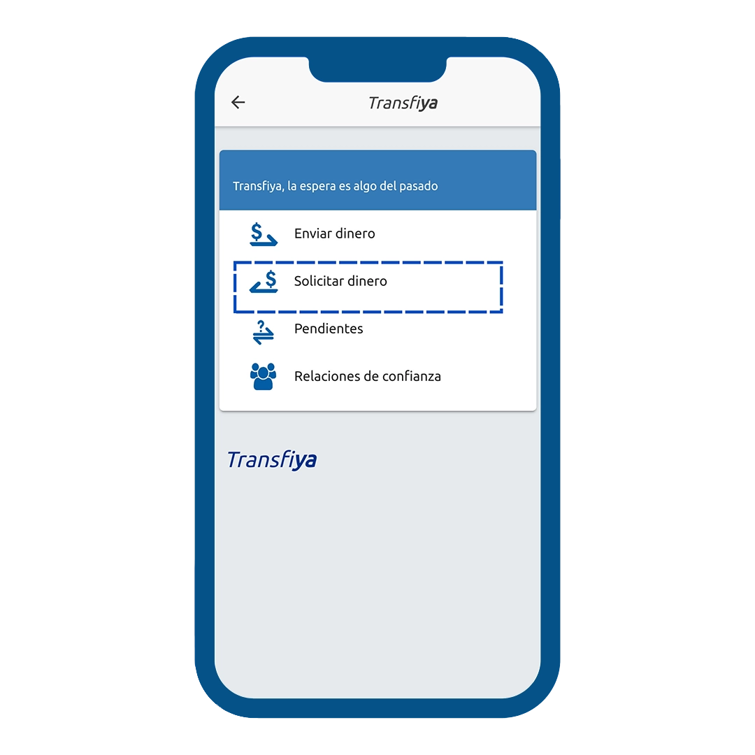 paso 6 para solicitar dinero por TransfiYA con Cooprofesores