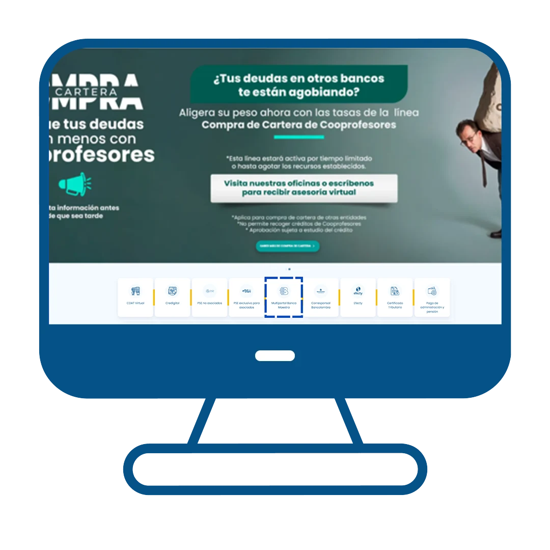 Paso 1 del instructivo para enviar dinero en Transfiya desde el Multiportal Banca Maestra